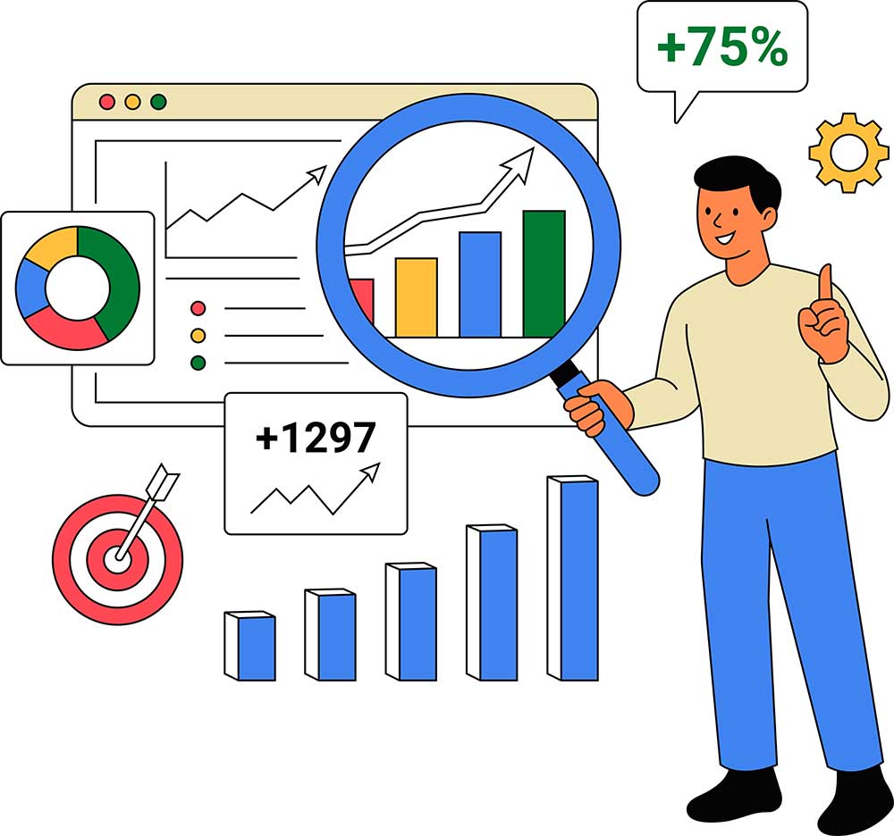 Analytics business growth illustration